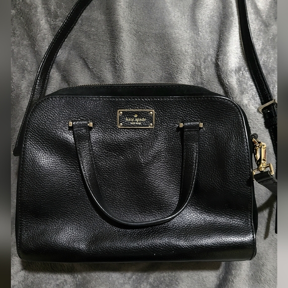 KATE SPADE-Kay Street Small Felix-Pebbled Leather Crossbody/Hand Bag Black - Picture 3 of 13